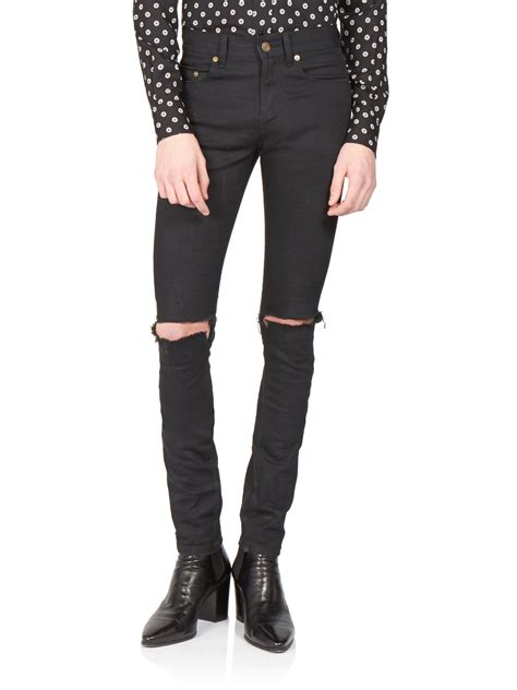 ysl jeans men's|saint laurent distressed jeans.